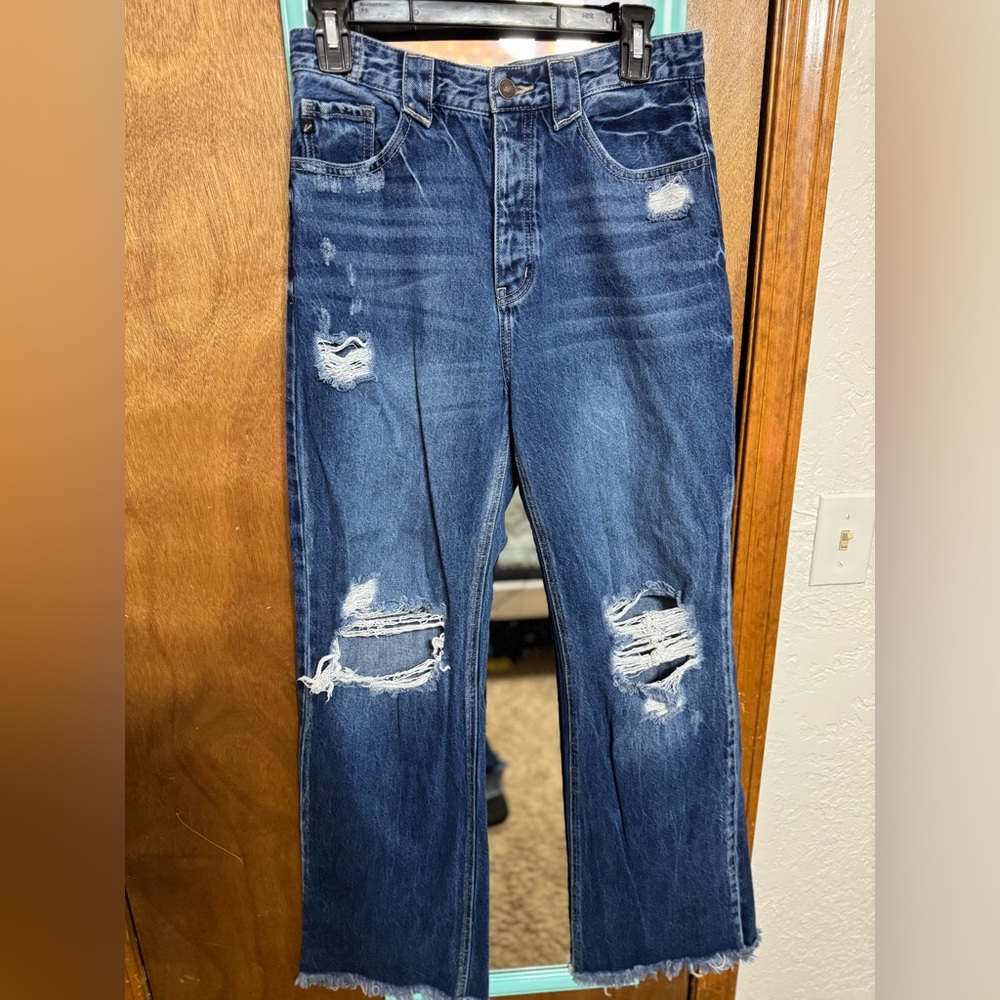 🪩KanCan Wide Leg Distressed Jean Waist 27🪩
